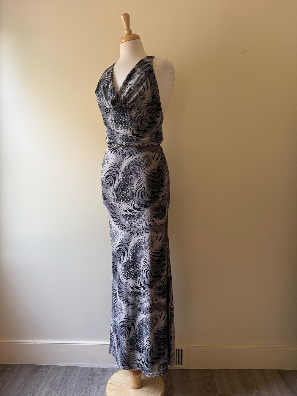 Superdown x Revolve Stefania Y2K Inspired Animal Print Sparkle Mesh Backless